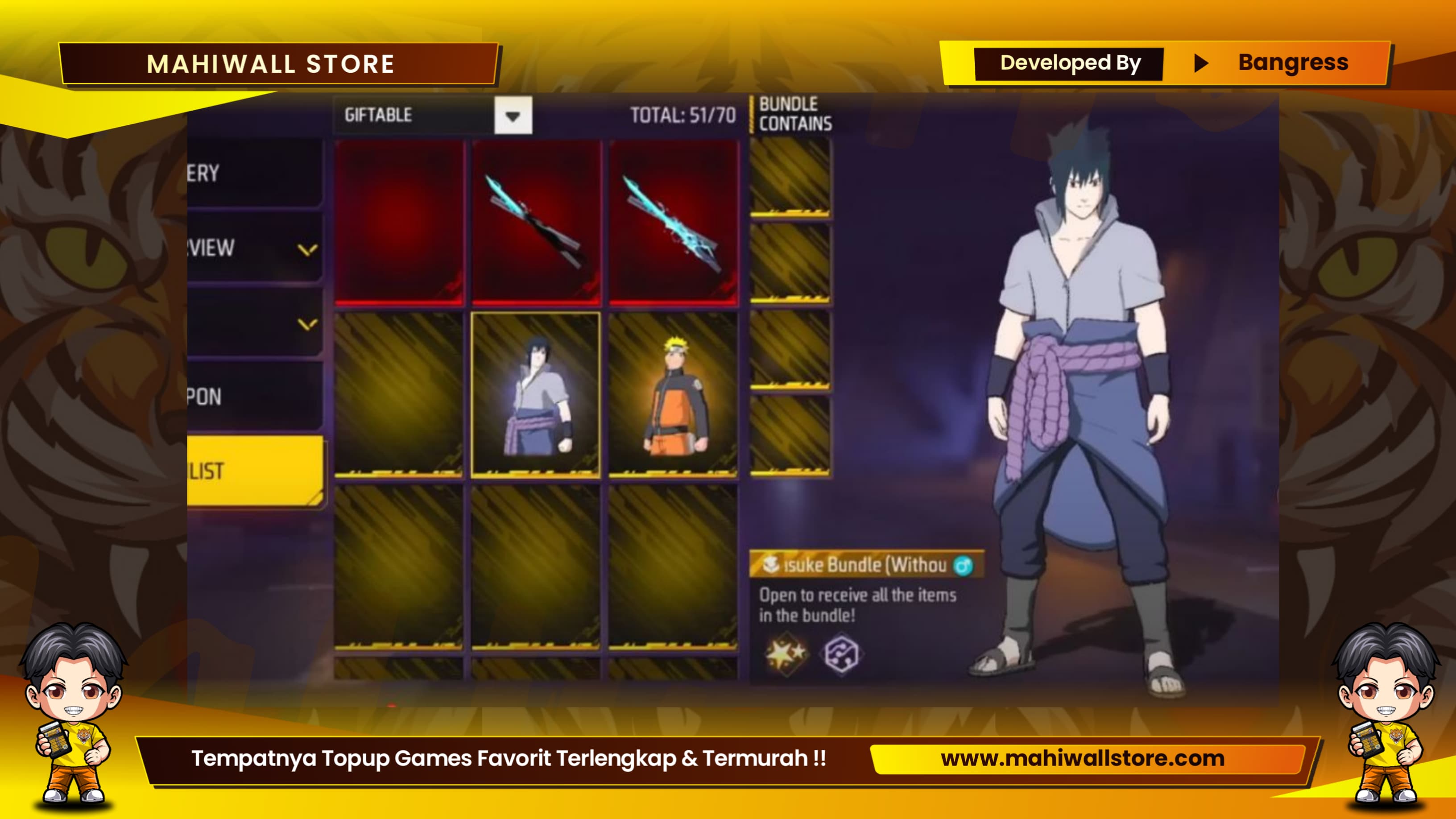Mau Bundle Sasuke Free Fire Gratis? Simak Cara Dapatkannya di Sini!